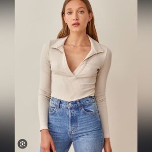 Reformation Hailey Bodysuit long sleeve